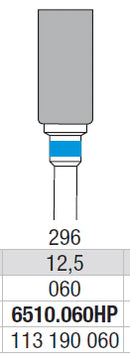 TUNGSTEN CARBIDE BUR HP CROSS CUT 296 BARREL EDENTA
