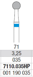 TUNGSTEN CARBIDE BUR HP CROSS CUT 71 ROUND EDENTA