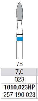 TUNGSTEN CARBIDE BUR HP CROSS CUT 78 FLAME EDENTA
