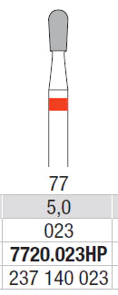 TUNGSTEN CARBIDE BUR HP CROSS CUT 77 ROUND END TAPER EDENTA