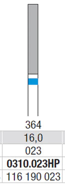 TUNGSTEN CARBIDE BUR HP CROSS CUT 364R ROUND END BARREL LONG EDENTA