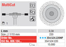 DIAMOND DISC 354 DSP MED MULTICUT  22X0.3mm EDENTA