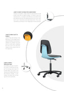 CHAIR LABSIT BIMOS SWIVEL BLACK ANTHRICITE INTEGRAL FOAM POLISHED BASE