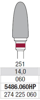 TUNGSTEN CARBIDE BUR HP LEFT HAND EDENTA