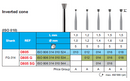 DIAMOND BUR FG 805 INVERTED CONE 5pcs STODDARD