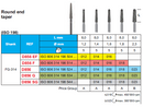 DIAMOND BUR FG 856 ROUND END TAPER 5pcs STODDARD