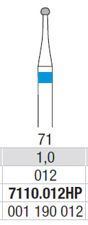 TUNGSTEN CARBIDE BUR HP CROSS CUT 71 ROUND EDENTA