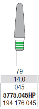 TUNGSTEN CARBIDE BUR HP TRANSVERSE CUT SOFT BASE TRIMMER EDENTA