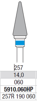 TUNGSTEN CARBIDE BUR HP CROSS CUT  257 TAPER LONG EDENTA