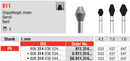 DIAMOND BUR FG BARREL 811 1 pcs EDENTA