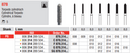DIAMOND BUR FG CYLINDRICAL TORPEDO 878 1 pcs EDENTA