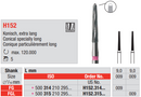 CARBIDE BUR FG ENDO CONICAL LONG H152 1 pcs EDENTA