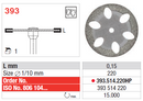 DIAMOND DISC 393 DSP FINE FLEX PREF  22X0.15mm EDENTA