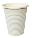 PLASTIC CUPS 100pcs BEIGE ASA BIODEGRADABLE