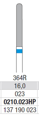 TUNGSTEN CARBIDE BUR HP CROSS CUT 364R ROUND END BARREL LONG EDENTA