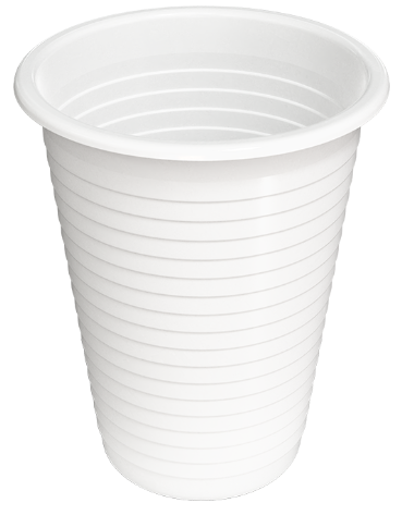 PLASTIC CUPS WHITE 100pcs BIODEGRADABLE