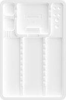 INSTRUMENT TRAY PLASTIC DISPOSABLE DIVIDED WHITE NOT KNURLED 400pcs