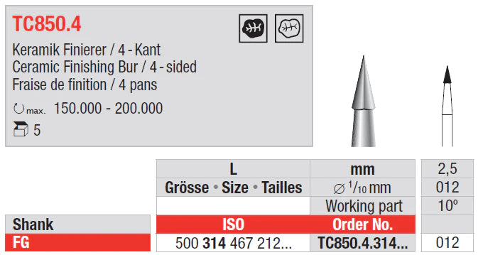 CERAMIC FINISHING BUR