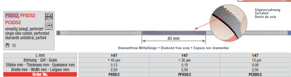DIAMOND IPR STRIP SERRATED PERFORATED