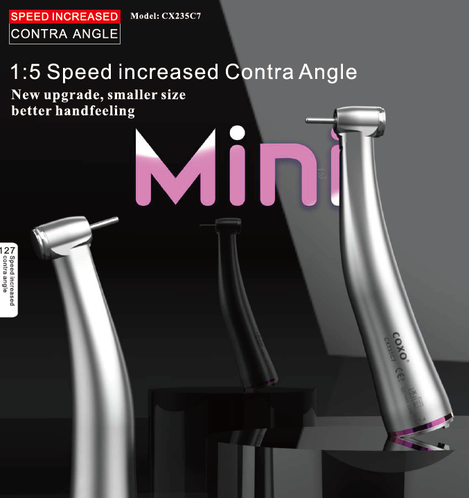 CHAIRSIDE HANPIECE HIGH SPEED - 92� MINI CONTRA ANGLE - SPEED INCREASE 1:5 C7 COXO