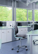 CHAIR LABSIT BIMOS SWIVEL BLACK ANTHRICITE INTEGRAL FOAM POLISHED BASE