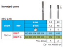DIAMOND BUR FG 807 INVERTED CONE 5pcs STODDARD