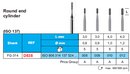 DIAMOND BUR FG 838 ROUND END CYLINDER 5pcs STODDARD