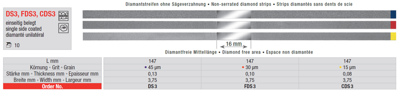 DIAMOND IPR STRIP NON SERRATED