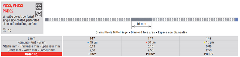 DIAMOND IPR STRIP NON SERRATED PERFORATED