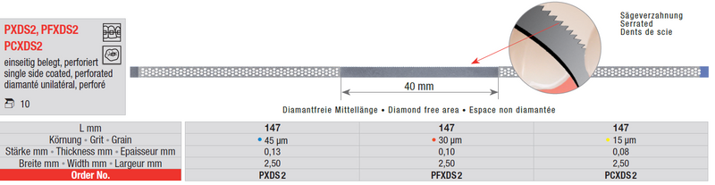 DIAMOND IPR STRIP SERRATED PERFORATED