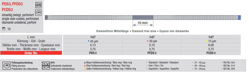 DIAMOND IPR STRIP NON SERRATED PERFORATED