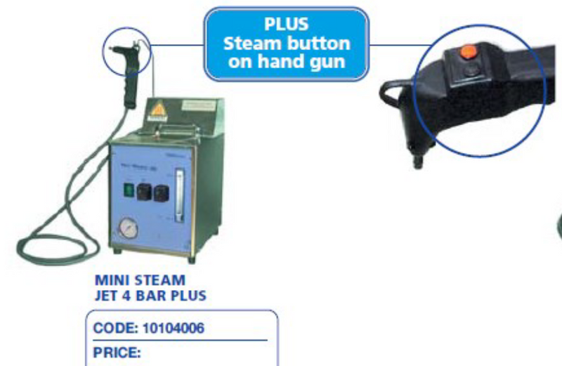 STEAM CLEANER TISSI INOX PLUS MINI STEAM JET 4