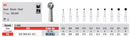 CARBIDE BUR FG ROUND PLAIN CUT H1 1 pcs EDENTA