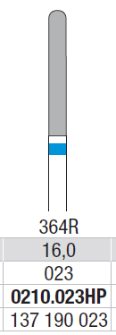 TUNGSTEN CARBIDE BUR HP CROSS CUT 364R ROUND END BARREL LONG EDENTA