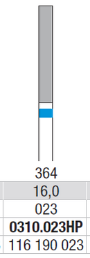 TUNGSTEN CARBIDE BUR HP CROSS CUT 364R ROUND END BARREL LONG EDENTA