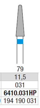 TUNGSTEN CARBIDE BUR HP CROSS CUT 79 TAPER LONG EDENTA