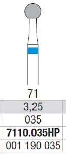TUNGSTEN CARBIDE BUR HP CROSS CUT 71 ROUND EDENTA