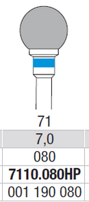 TUNGSTEN CARBIDE BUR HP CROSS CUT 71 ROUND EDENTA