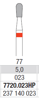 TUNGSTEN CARBIDE BUR HP CROSS CUT 77 ROUND END TAPER EDENTA
