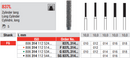 DIAMOND BUR FG LONG CYLINDER 837 1 pcs EDENTA