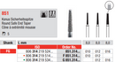 DIAMOND BUR FG ROUND SAFE END TAPER 851 1 pcs EDENTA
