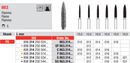 DIAMOND BUR FG FLAME 863 1 pcs EDENTA