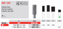 DIAMOND BUR HP D840 FLAT END CYLINDER EDENTA