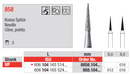 DIAMOND BUR HP D858 NEEDLE EDENTA