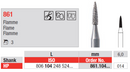 DIAMOND BUR HP D861 FLAME EDENTA