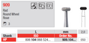 DIAMOND BUR HP D909 WHEEL ROUND EDGE EDENTA