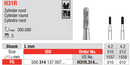 CARBIDE BUR FG CYLINDER ROUND H31R 1 pcs EDENTA