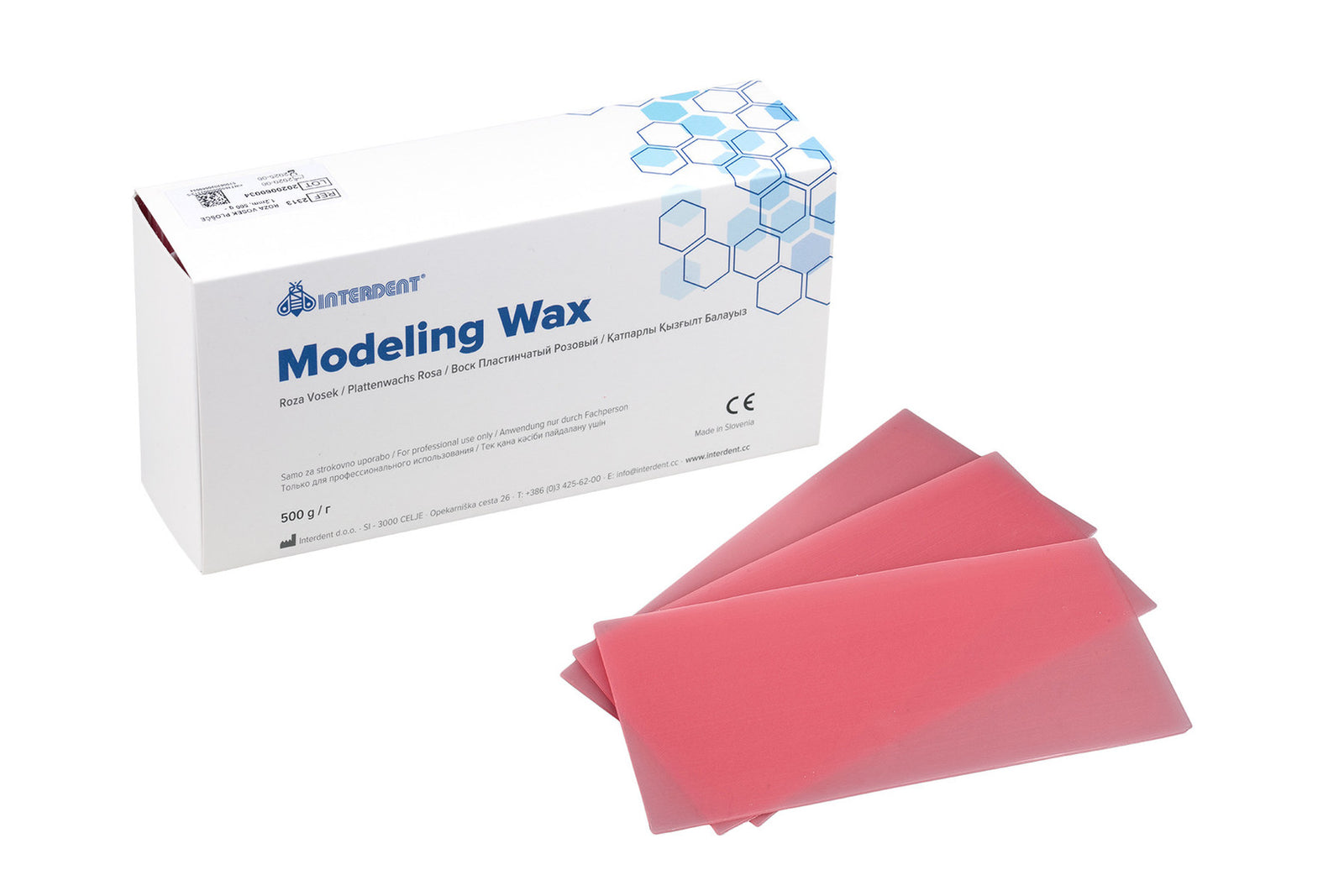 WAX BASEPLATE INTERDENT 500G 1.5MM