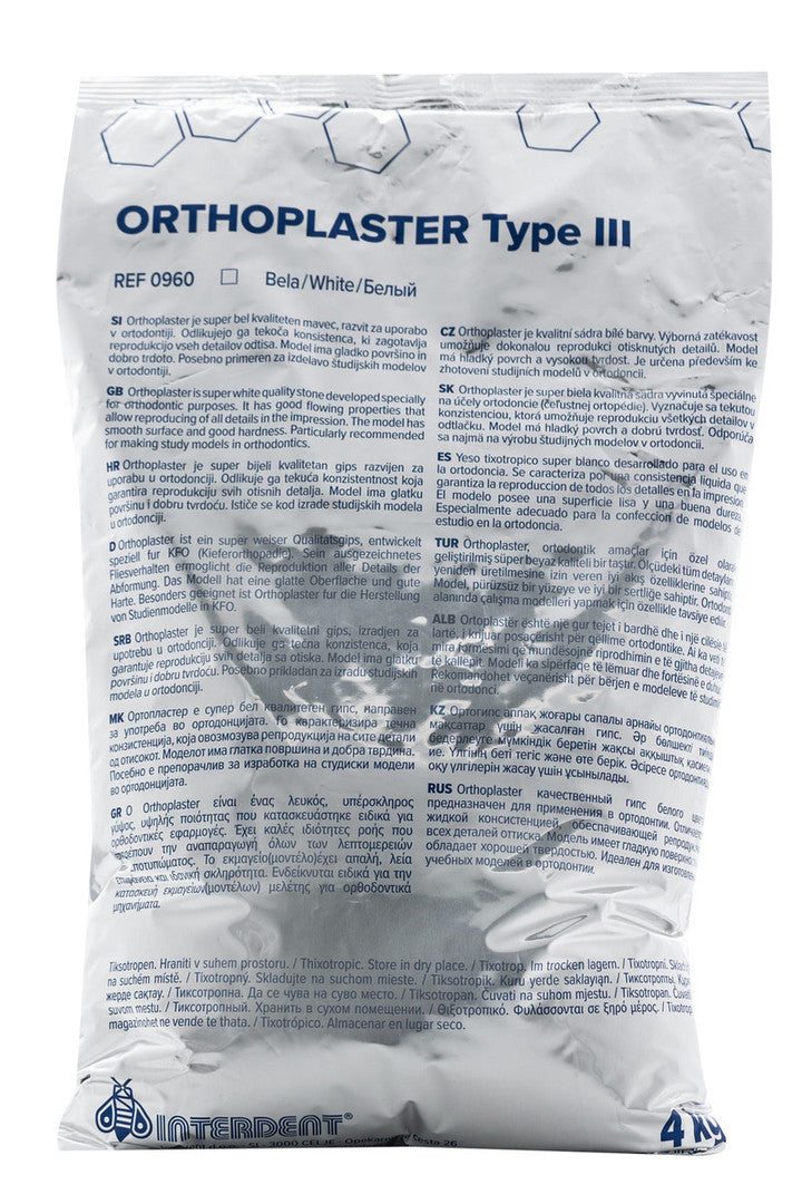 PLASTER ORTHOPLASTER WHITE INTERDENT