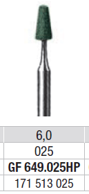 ABRASIVE MOUNTED STONES GREEN 12pcs EDENTA